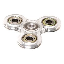 Transparent Heavy Duty Fidget Spinner Stress Reducer Toy for Autism Adult, Child (Clear) Transparent Heavy Duty Fidget Spinner Stress Reducer Toy for Autism Adult, Child (Clear)